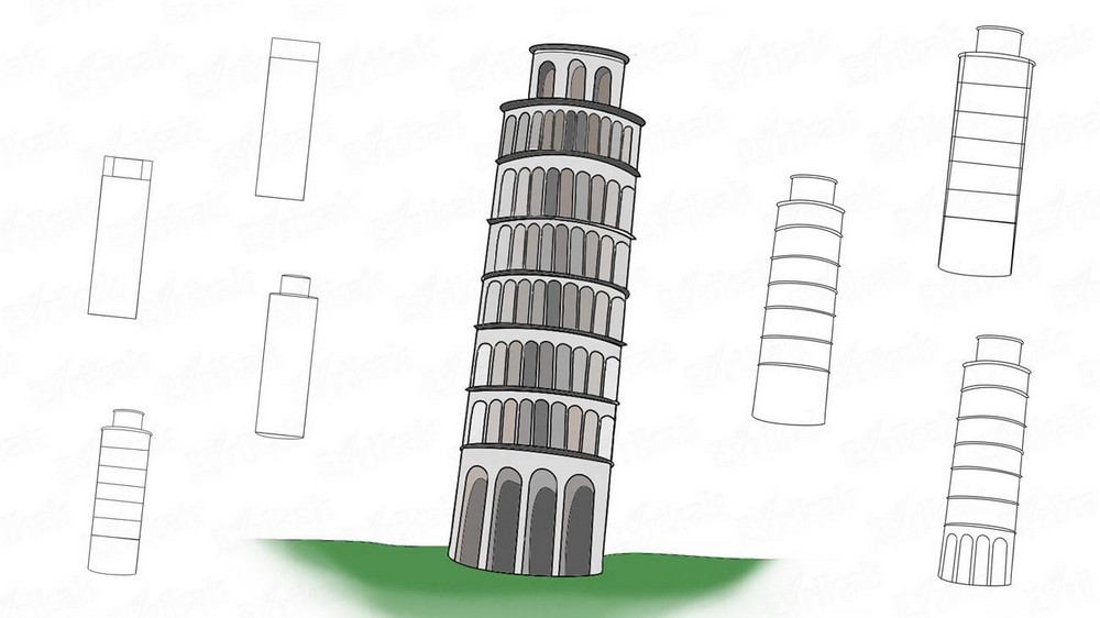 Как нарисовать башню